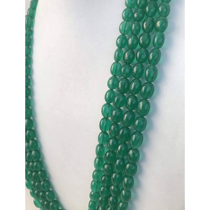 New Four Line Green Emerald Touch Long Necklace, Indian Jewellery, Emerald Jewellery, Indian Necklace, Multi Stand Necklace, New Year Sale | Save 33% - Rajasthan Living 7