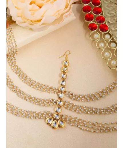 Kundan Head Band/sheesh Phool Tikka/indian Bridal Matha Patti/sheesh Patti/matha Phool/kundan Indian Jewelry/indian Bridal Jewelry/pakistani | Save 33% - Rajasthan Living 3