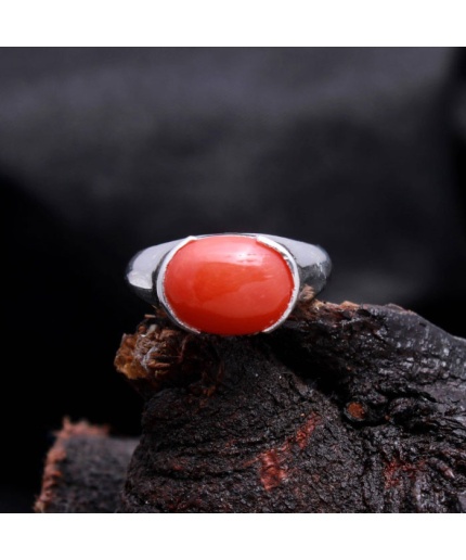 Red Coral Ring, Coral Ring, Statement Ring, Handmade Ring, Coral Jewelry, Personalized Gifts for Mom, Blackfriday Gift, Gemstone Coral Ring | Save 33% - Rajasthan Living 3