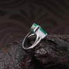 Emerald Cut Emerald Ring, Raw Emerald Engagement Ring, Emerald Ring, Real Vintage Emerald Cut Ring, Engagement Ring, Handmade Silver Ring | Save 33% - Rajasthan Living 11