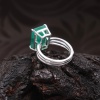 Emerald Cut Emerald Ring, Raw Emerald Engagement Ring, Emerald Ring, Real Vintage Emerald Cut Ring, Engagement Ring, Handmade Silver Ring | Save 33% - Rajasthan Living 10