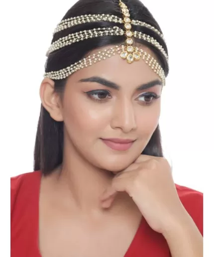 Kundan Head Band/sheesh Phool Tikka/indian Bridal Matha Patti/sheesh Patti/matha Phool/kundan Indian Jewelry/indian Bridal Jewelry/pakistani | Save 33% - Rajasthan Living