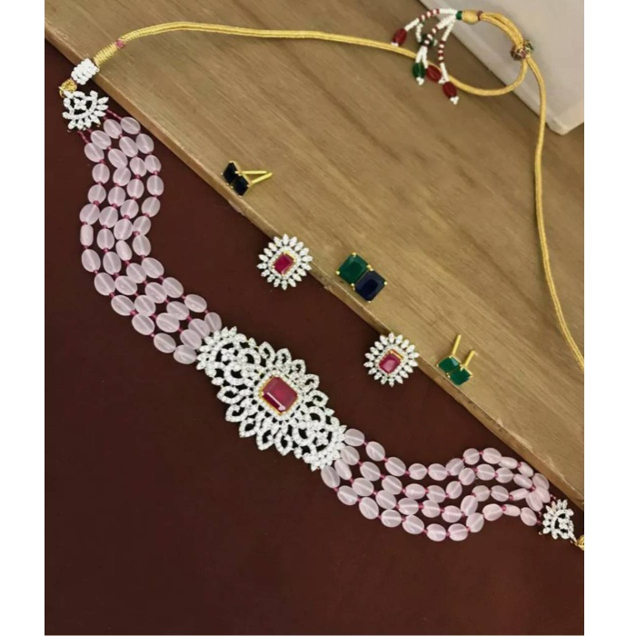 Baby Pink Emerald Indian Kundan Choker/ Indian Jewelry/ Indian Necklace/ Indian Choker/ Indian Wedding Necklace Set/ Kundan Choker, Ad, Cz | Save 33% - Rajasthan Living 5