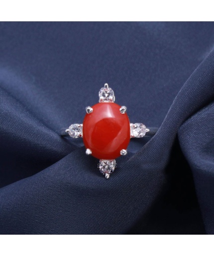 Red Coral Ring, Coral Ring, Statement Ring, Handmade Ring, Coral Jewelry, Personalized Gifts for Mom, Blackfriday Gift, Gemstone Coral Ring | Save 33% - Rajasthan Living 3