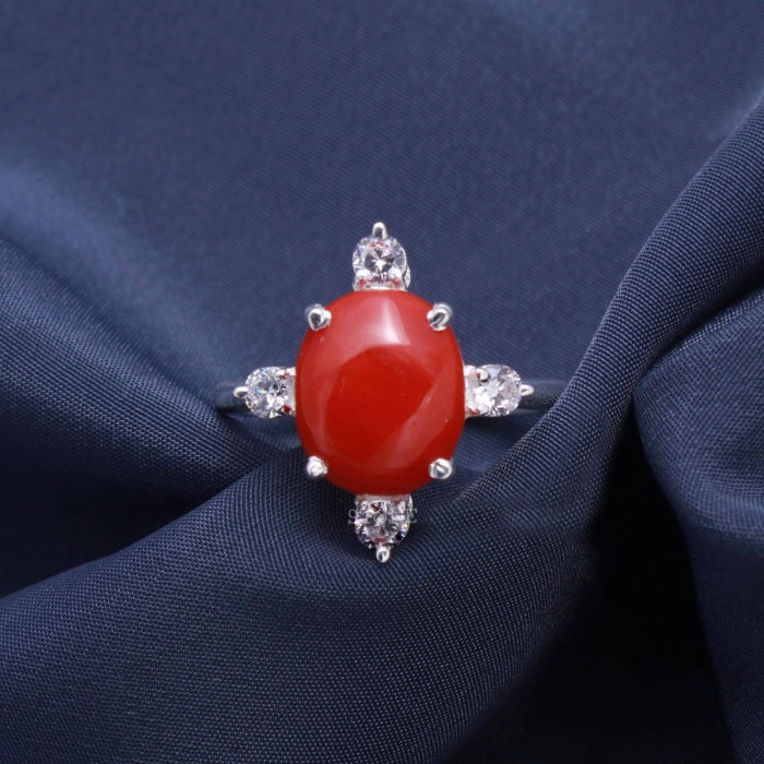 Red Coral Ring, Coral Ring, Statement Ring, Handmade Ring, Coral Jewelry, Personalized Gifts for Mom, Blackfriday Gift, Gemstone Coral Ring | Save 33% - Rajasthan Living 6