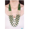 Indian Bollywood White and Green Long Moti Mala for Girls and Women | Save 33% - Rajasthan Living 9