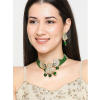 Peacock Design Stone Choker Necklace, Indian Choker Necklace Set for Women, Beads Necklaces for Bridesmaids Choker, Kundan Wedding Jewellery | Save 33% - Rajasthan Living 9