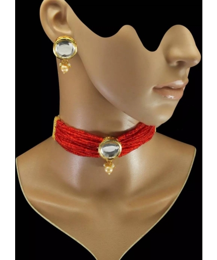 Round Kundan Handmade Bollywood Gold Jewelry, Pakistani Jewelry, Indian Wedding Necklace, Bridal Choker, Kundan Necklace  Choker, Red Choker | Save 33% - Rajasthan Living