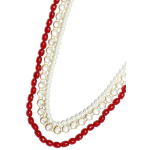 New Three Line White and Red Long Necklace, Indian Jewellery, Indian Necklace, Multi Stand Necklace, Long Necklace for Girls and Women | Save 33% - Rajasthan Living 9