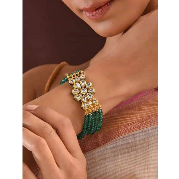 Kundan Bracelet/ Polki Haath Phool /hath Panja/ Adjustable Bracelet/ Finger Bracelet /indian Bridal Jewellery/ Hand Harness /dulhan Barclet | Save 33% - Rajasthan Living 5