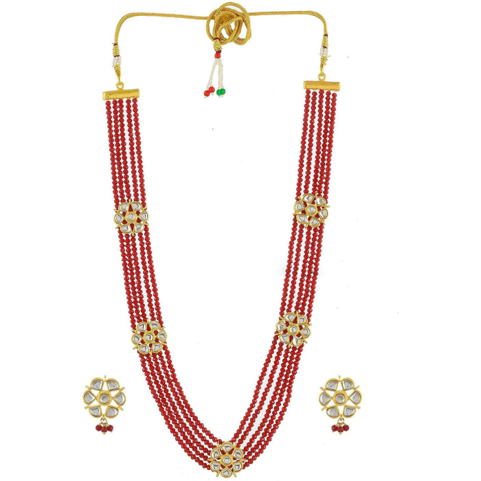 Indian Bollywood Gold Plated Kundan Long Necklace Jewelry Set for Woman and Girls, Awesome Necklace, Party Wear, Light Weight | Save 33% - Rajasthan Living 8