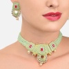 Kundan Choker, Mint Green Choker, Meenakari Choker, Indian Wedding Jewelry, Sabyasachi Necklace, Pakistani Jewelry, Ruby Choker and Earring | Save 33% - Rajasthan Living 11