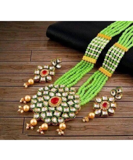 New Fashion Long Polki Necklace – Pearl Necklace – Kundan Necklace Set W/earrings – Indian Wedding Bridal Jewelry Kundan Meena | Save 33% - Rajasthan Living