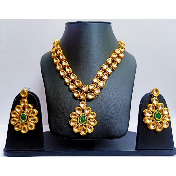 Indian Bridal Jewelry Set, Bridal Necklace and Earring Set, Crystal Statement Necklace, Kundan Jewelry Set, Bollywood Jewelry Set – Kundan | Save 33% - Rajasthan Living 12