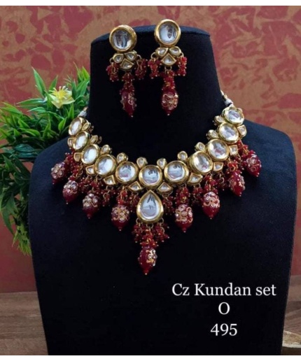 Tanjore Kundan Necklace Set, Simple Kundan Set, Multi Color Kundan Set, Meena Kundan Necklace Set, Indian Kundan Jewellery, Dulhan Set | Save 33% - Rajasthan Living