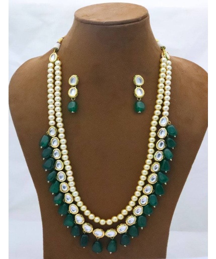 Indian Kundan Necklace Earrings Jewelry Bollywood Green Emerald Beads Jewellery, Bridal Wedding Fashion Pakistani Handmade Kundan Jewelry Us | Save 33% - Rajasthan Living