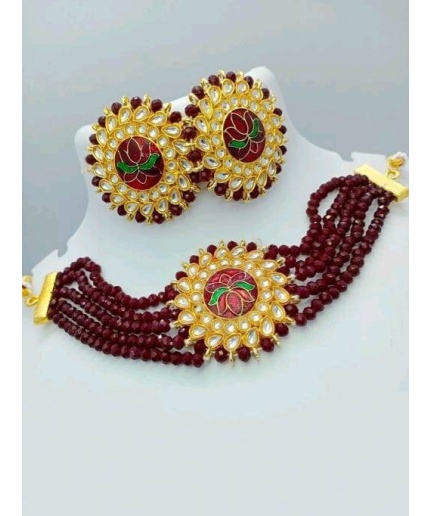 Indian Kundan Choker/ Indian Jewelry/ Indian Necklace/ Indian Choker/ Indian Wedding Necklace Set/ Kundan Choker / Bollywood Jewellery Love | Save 33% - Rajasthan Living 5