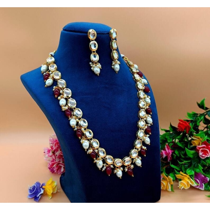 Polki Diamond Necklace Set- Adjustable Meenakari Kundan Necklace -pearl Cluster Necklace W/earrings- Traditional -bridal Bridesmaid Necklace | Save 33% - Rajasthan Living 6