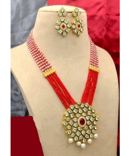 Long Polki Necklace – Pearl Necklace – Kundan Necklace Set W/earrings – Indian Wedding Bridal Jewelry  Chalcedony Gemstone Necklace , Diwali | Save 33% - Rajasthan Living