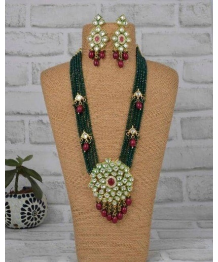 New Long Polki Necklace – Pearl Necklace – Kundan Necklace Set W/earrings – Indian Wedding Bridal Jewelry – Kundan Meena, Diwali Sale | Save 33% - Rajasthan Living 3