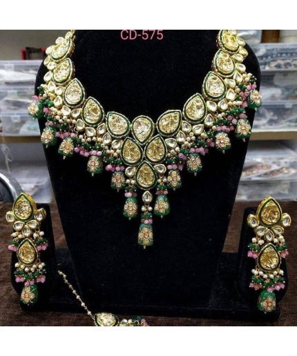 Kundan Necklace,rajsathani Jewelry, Rajwada Haar, Indian Jewelry,sabyasachi Wedding Necklace,kundan Choker, Wedding Setkundan Necklace Combo | Save 33% - Rajasthan Living 3