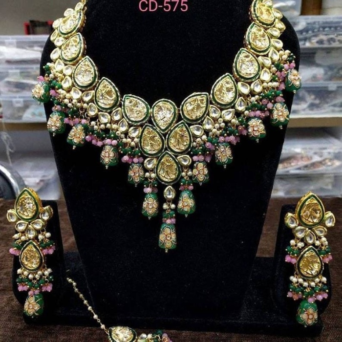 Kundan Necklace,rajsathani Jewelry, Rajwada Haar, Indian Jewelry,sabyasachi Wedding Necklace,kundan Choker, Wedding Setkundan Necklace Combo | Save 33% - Rajasthan Living 6