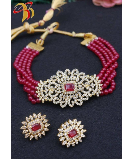 Indian Kundan Choker/ Indian Jewelry/ Indian Necklace/ Indian Choker/ Indian Wedding Necklace Set/ Ad Jewellery / CZ Jewellery / Diwali Sale | Save 33% - Rajasthan Living