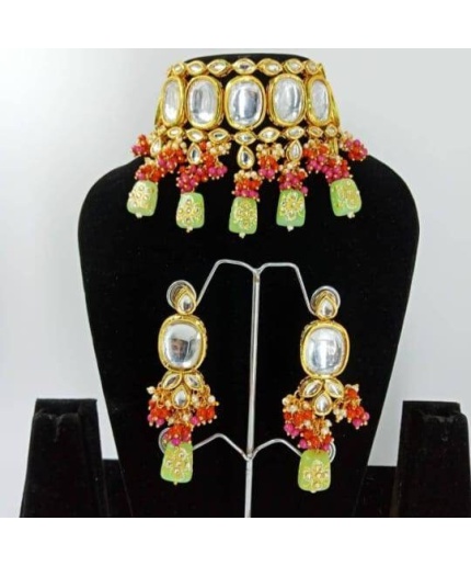 Indian Kundan Choker/ Indian Jewelry/ Indian Necklace/ Indian Choker/ Indian Wedding Necklace Set/ Kundan Choker/ Dulhan Set / Long Necklace | Save 33% - Rajasthan Living