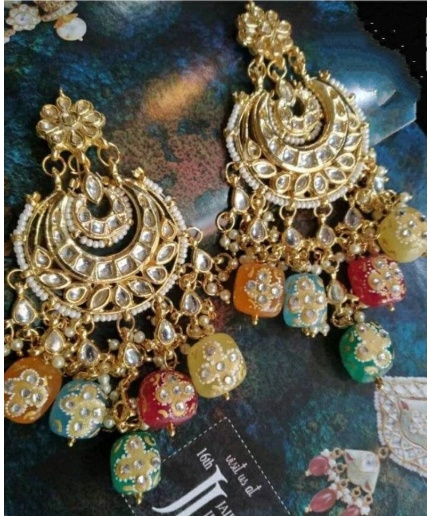 Traditional Earrings/kundan Chandbalis/chandbalis/sabyasachi Earrings/sabyasachi Chandbalis/kundan Earrings/kundan Meena Earrings/indian | Save 33% - Rajasthan Living 3