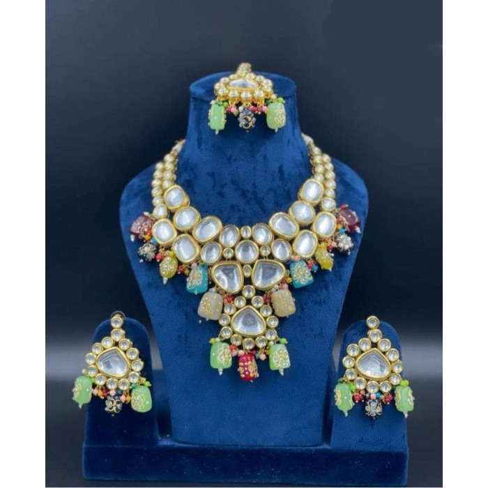 Indian Traditional Kundan Nacklace Jewelry Set, Necklace, Kundan Jewelry | Save 33% - Rajasthan Living 5