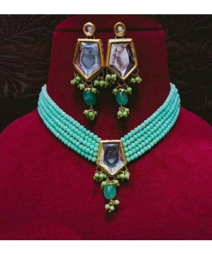 New Indian Bridal Jewelry Set, Bridal Necklace and Earring Set, Crystal Statement Necklace, Kundan Jewelry Set, Bollywood Jewelry Set | Save 33% - Rajasthan Living 7