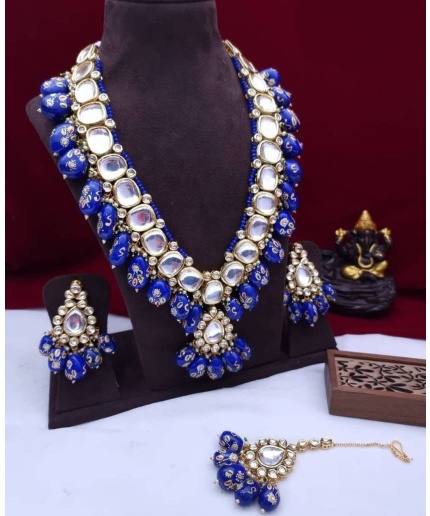 New Traditional Indian Kundan Long Jewelry/ Indian Necklace/ Indian Choker/ Hot Wedding Necklace Set/ Handmade Jewellery/ Handmade Earrings | Save 33% - Rajasthan Living