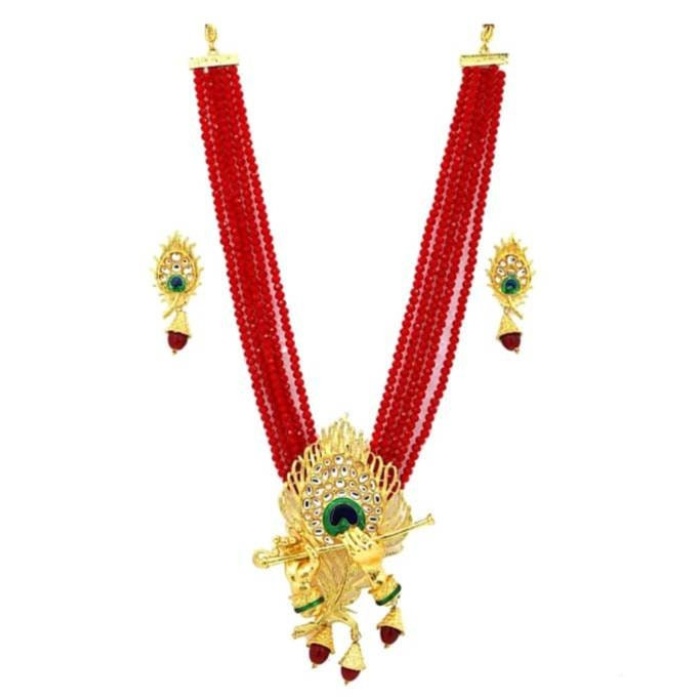 New Long Polki Necklace – Pearl Necklace – Kundan Necklace Set W/earrings – Indian Wedding Bridal Jewelry  Peacock Father Handmade Necklace | Save 33% - Rajasthan Living 6