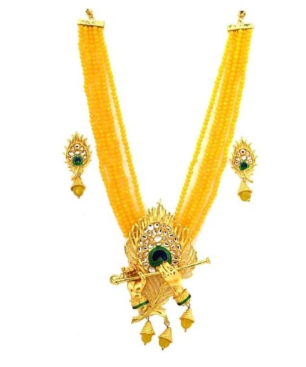 New Long Polki Necklace – Pearl Necklace – Kundan Necklace Set W/earrings – Indian Wedding Bridal Jewelry  Peacock Father Handmade Necklace | Save 33% - Rajasthan Living 3