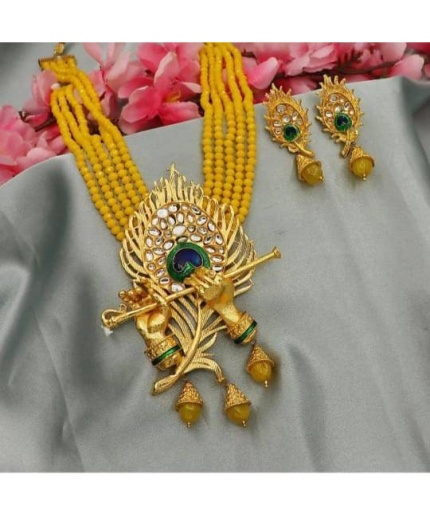 New Long Polki Necklace – Pearl Necklace – Kundan Necklace Set W/earrings – Indian Wedding Bridal Jewelry  Peacock Father Handmade Necklace | Save 33% - Rajasthan Living