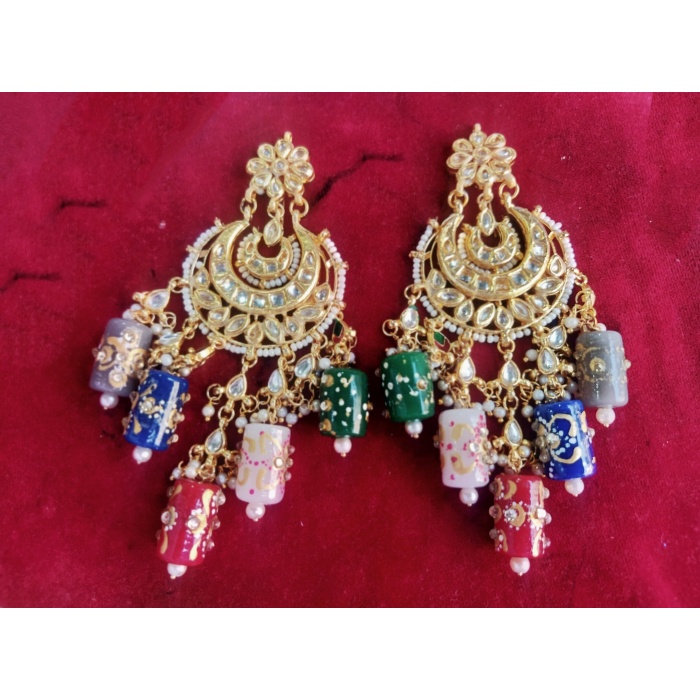 Traditional Earrings/kundan Chandbalis/chandbalis/sabyasachi Earrings/sabyasachi Chandbalis/kundan Earrings/kundan Meena Earrings/indian | Save 33% - Rajasthan Living 5