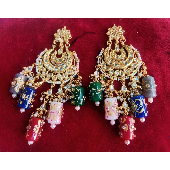 Traditional Earrings/kundan Chandbalis/chandbalis/sabyasachi Earrings/sabyasachi Chandbalis/kundan Earrings/kundan Meena Earrings/indian | Save 33% - Rajasthan Living 6