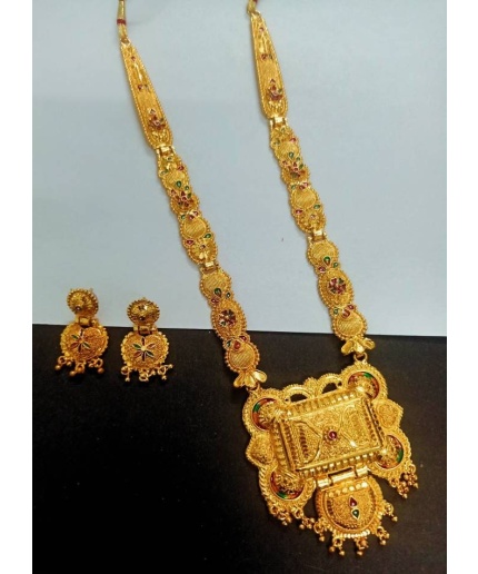 Gold Plated Jewellery Set  Girls and Women With Matching Earring, Glod Jewellery, for Wedding Wear,wedding Season Jewellery,tample Jewellery | Save 33% - Rajasthan Living