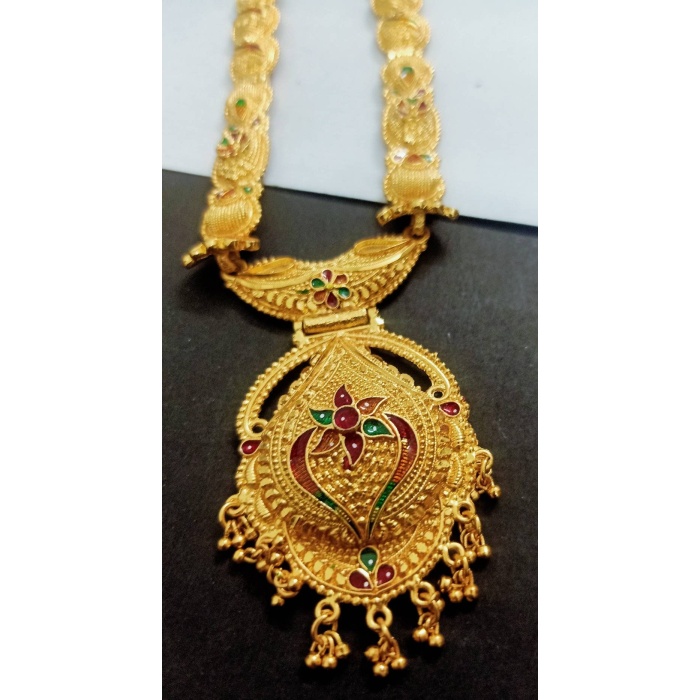 Gold Plated Jewellery Set  Girls and Women With Matching Earring, Glod Jewellery, for Wedding Wear,wedding Season Jewellery,tample Jewellery | Save 33% - Rajasthan Living 6