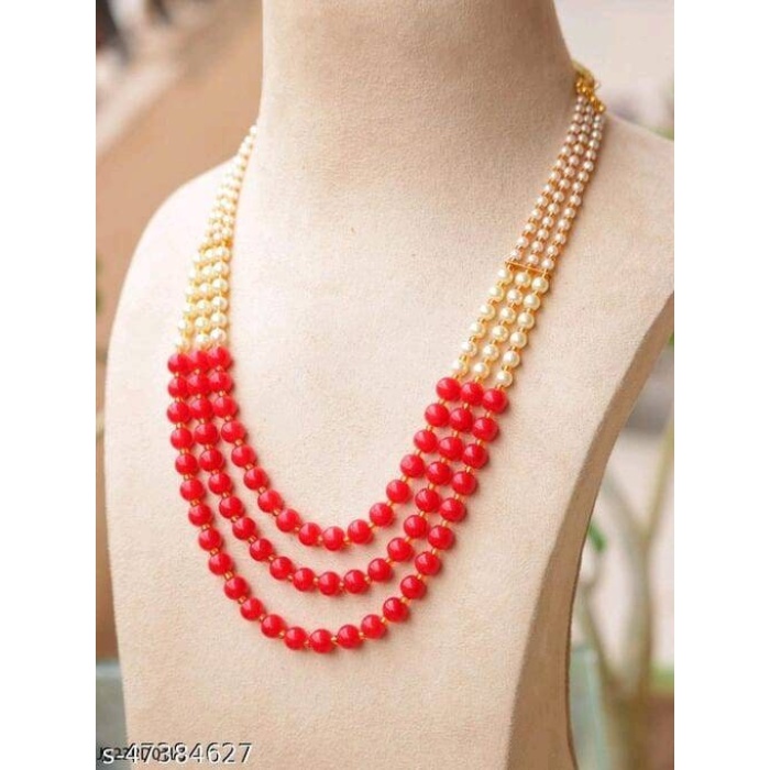 Indian Long Necklace in Matching Stone Beads, Indian Jewellery, Indian Necklace, Indian Choker, New Year Sale, Handmade Necklace Handcrafted | Save 33% - Rajasthan Living 6