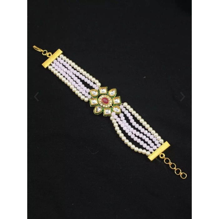 New Long Meenakari and Kundan Choker Set With Earrings Light Weight Dome Shaped Necklace, Necklace Choker and Bracelet Combo, Kundan Meena | Save 33% - Rajasthan Living 11