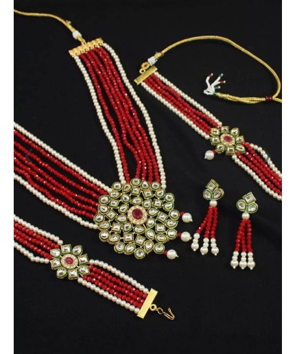 New Long Meenakari and Kundan Choker Set With Earrings Light Weight Dome Shaped Necklace, Necklace Choker and Bracelet Combo, Kundan Meena | Save 33% - Rajasthan Living