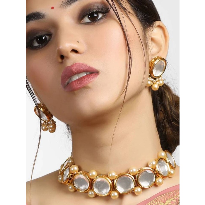 Sale Round Kundan  Handmade Bollywood Gold Jewelry, Pakistani Jewelry, Indian Wedding Necklace, Bridal Choker, Kundan Necklace  Choker | Save 33% - Rajasthan Living 6