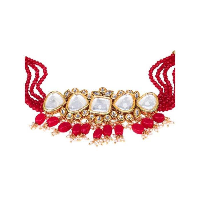 Kundan Meena Set, Red Kundan Bridal Set, Kundan Bridal Necklace Set, Customizable Kundan Bridal Sets, Royal Kundan Sets, Dulhan Set, Bridal | Save 33% - Rajasthan Living 9