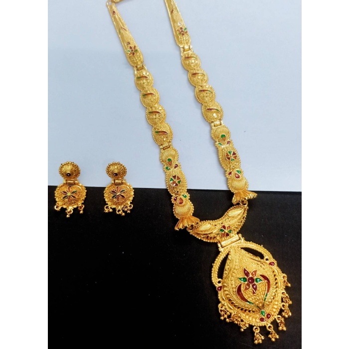 Gold Plated Jewellery Set  Girls and Women With Matching Earring, Glod Jewellery, for Wedding Wear,wedding Season Jewellery,tample Jewellery | Save 33% - Rajasthan Living 5