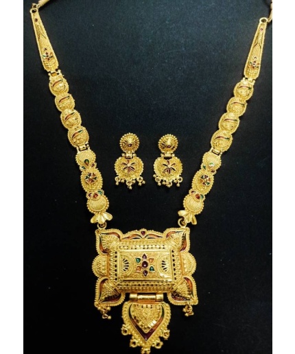 Gold Plated Jewellery Set  Girls and Women With Matching Earring, Glod Jewellery, for Wedding Wear,wedding Season Jewellery,tample Jewellery | Save 33% - Rajasthan Living