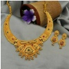 Gold Plated Choker Set  Girls and Women With Matching Earring, Glod Jewellery, for Wedding Wear,wedding Season Jewellery,tample Jewellery | Save 33% - Rajasthan Living 9