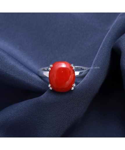 Red Coral Ring, Coral Ring, Statement Ring, Handmade Ring, Coral Jewelry, Personalized Gifts for Mom, Blackfriday Gift, Gemstone Coral Ring | Save 33% - Rajasthan Living 3