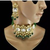 New Green Gold Plated Kundan Necklace/ Kundan Necklace Set/ Ethenic Jewelry Set/ Green Kundan Necklace With Jhumka Earrings/ Necklace Set | Save 33% - Rajasthan Living 14