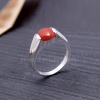 Natural Red Coral Gold Ring, 925 Sterling Silver Ring, Gemstone Ring, Round Shape Coral Gemstone Ring Engagement Ring for Her, Handmade Ring | Save 33% - Rajasthan Living 9